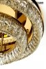  Lampa sufitowa plafon LED w stylu glamour kryształowa okrągła SAVOY 2 złota MSE1501100530 Moosee King Home